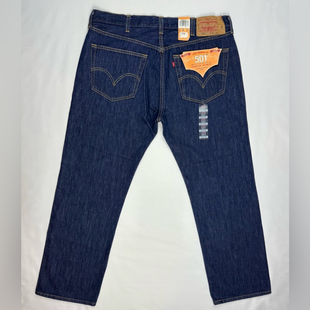 Vtg Levis 501 XX Mens Jeans 38 x 30 Y2K Blue Denim Straight Leg Button Fly B6